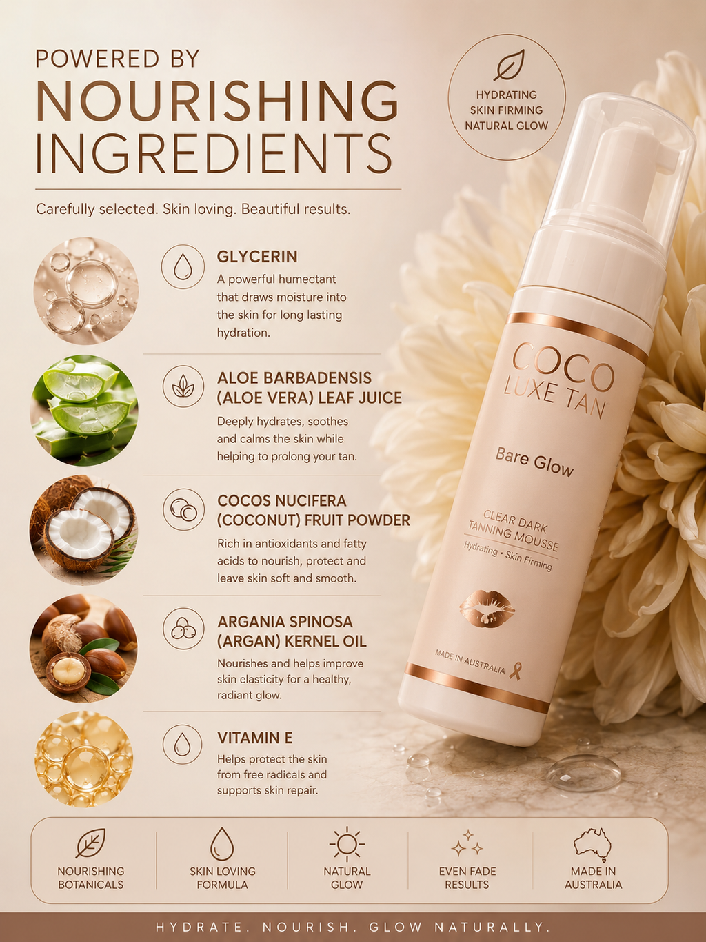 BARE GLOW - CLEAR Self Tan Mousse