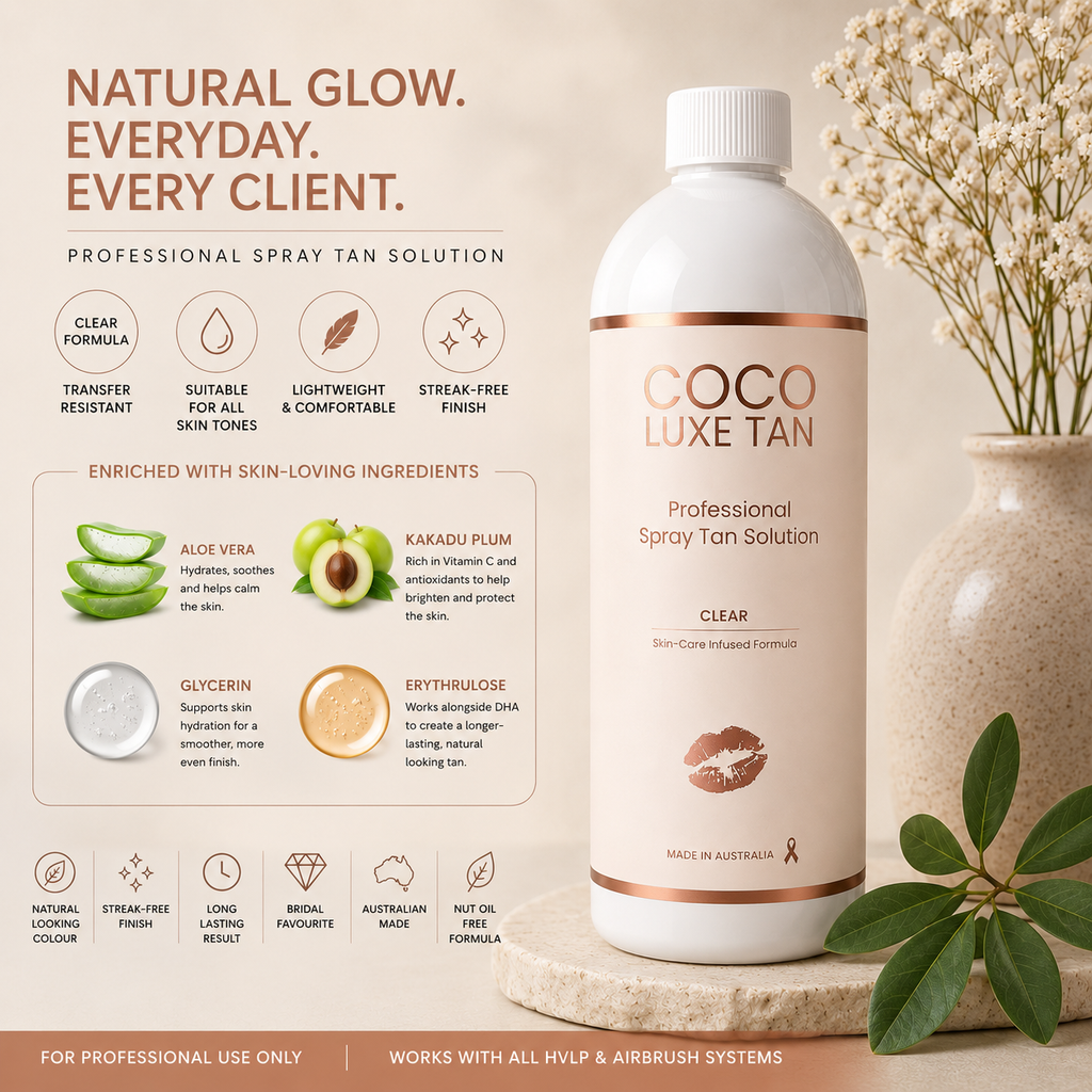 Coco Luxe Tan CLEAR Professional Spray Tan Solution