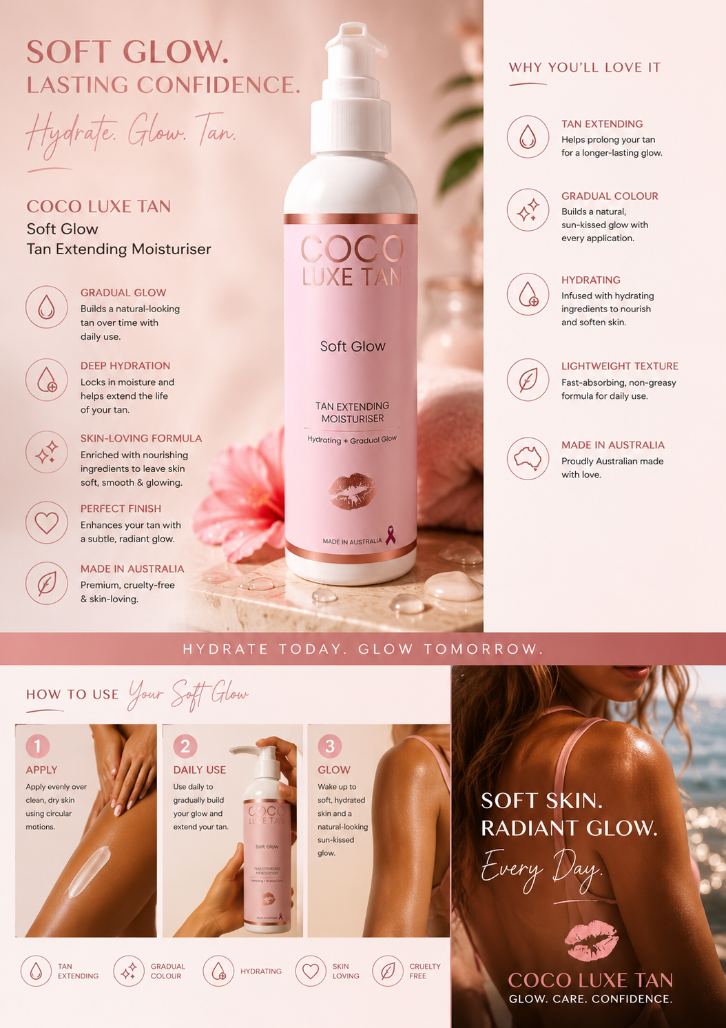 SOFT GLOW Tan Extending moisturiser