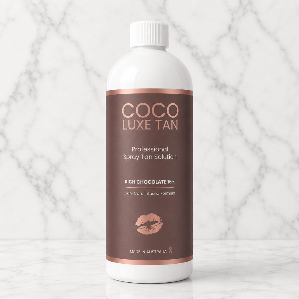 COCO LUXE TAN Professional Spray Tan Solution – Rich Chocolate 16%