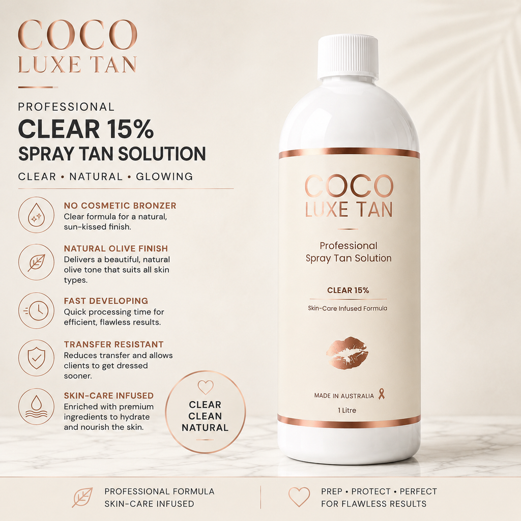 Coco Luxe Tan CLEAR Professional Spray Tan Solution