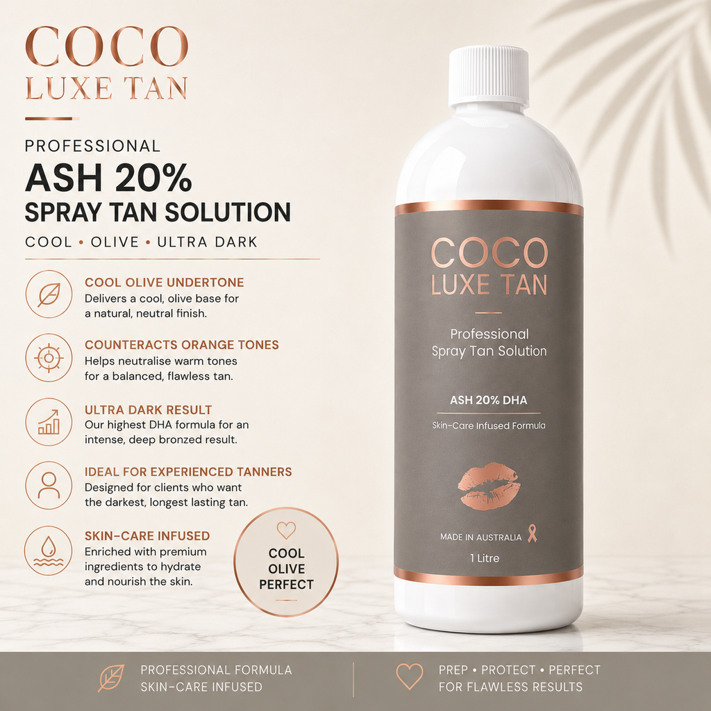 COCO LUXE TAN Professional Spray Tan Solution – Ash 20%