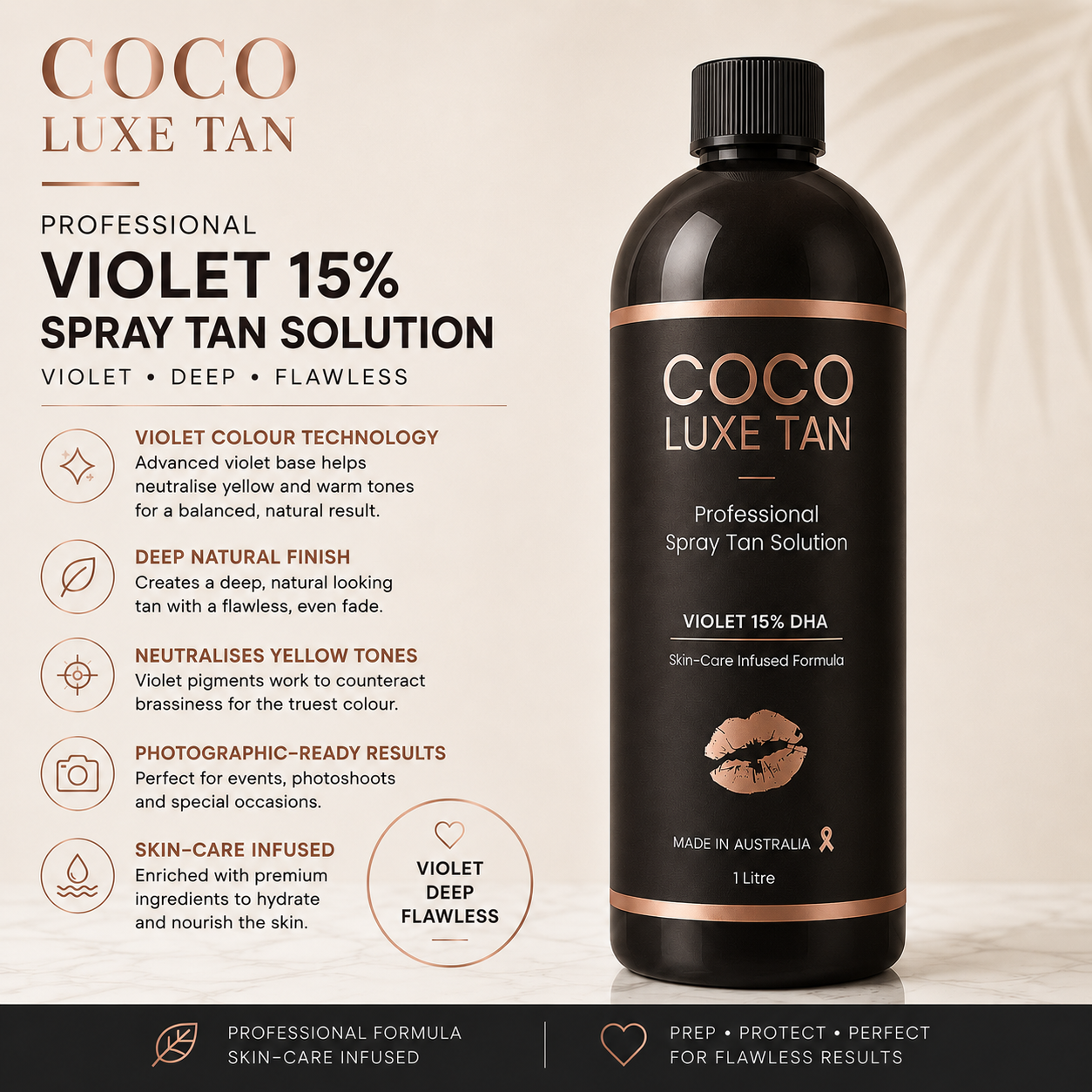 COCO LUXE TAN Professional Spray Tan Solution - Violet 15%